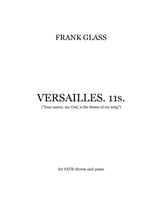 Versailles. 11s. SATB choral sheet music cover